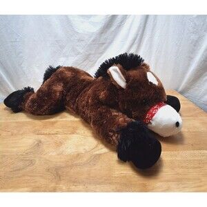 Dan Dee Horse Plush Collector Choice Pony Pillow 2015 28" Brown/White